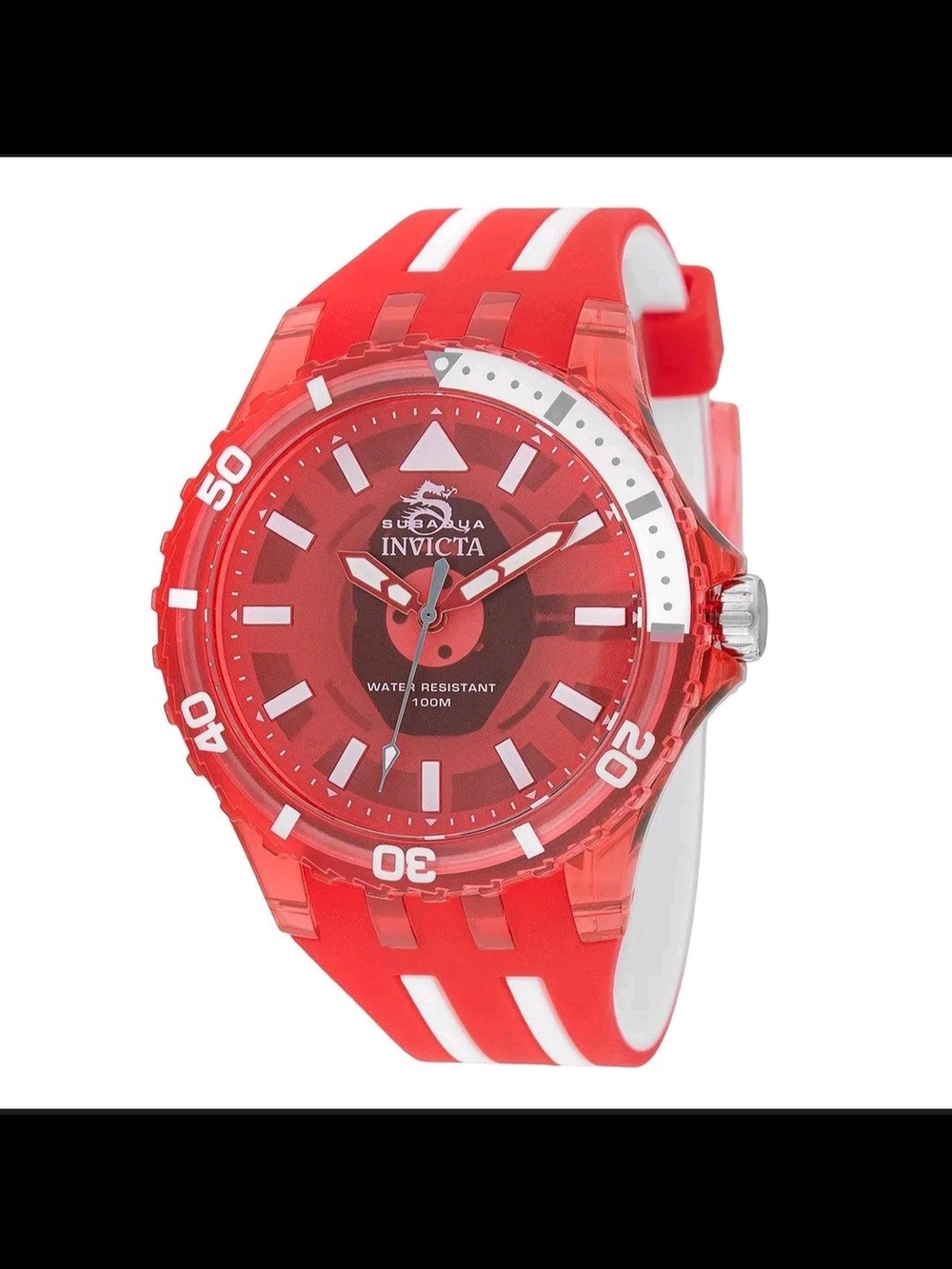 Invicta Red and White Resin Dive Watch
